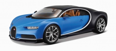 Bburago 18-11040 – 1:18 Bugatti Chiron dunkelblau/hellblau